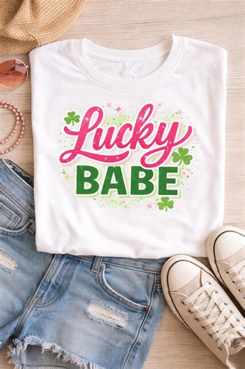 Lucky Babe St. Patrick's Day SVG | Bar Crawl Drinker Graphic (digital Download) - Etsy