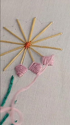 Wonderful Raised Herringbone Stitch Flower Embroidery Design For Beginners Step By Step Guide
