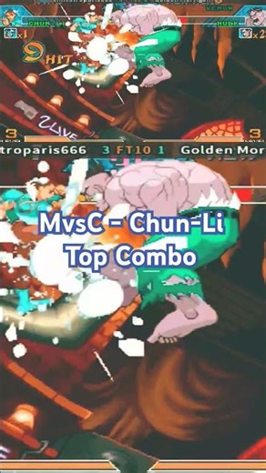 MvsC Top Combo - Chun-Li #fightcade2 #mvc #mvc1 #online