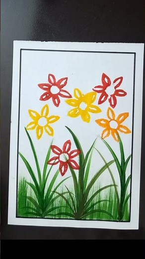 Vegetable Printing | using potato | flower | Simple | kids