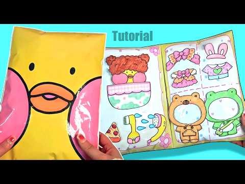 Tutorial✨Paper Duck Squishy Book #paperdiy #asmr #종이놀이