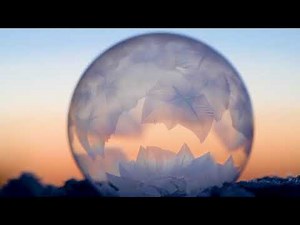 Ice Crystals forming inside of bubbles