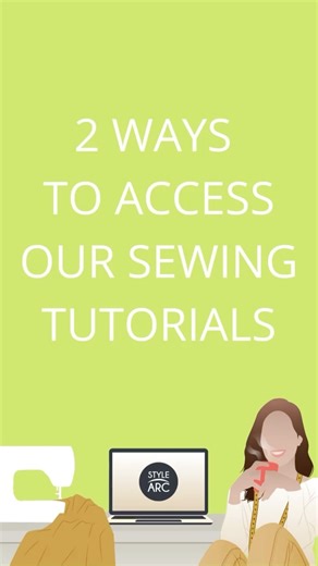Looking for a tutorial? There are 2 ways to access our sewing tutorials. Head to our website www.stylearc.com and click on the 'tutorials' tab from the menu bar on your computer or drop down menu tab on your phone. Scroll to find the style or technique you are after and click the green link. Alternatively, our new patterns have a tutorial QR code on the front page of your pattern. Simply open the camera on your phone and hover over the QR code. Click on the link that will pop up on your screen. 
