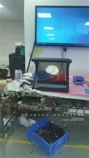 Nine bespoke 3D holographic interactive display cabinets,