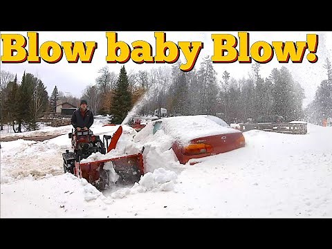 Snow blowing 3 foot drifts with the multiforce.