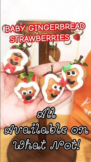 BABY GINGERBREAD STRAWBERRIES 🍓 #christmas