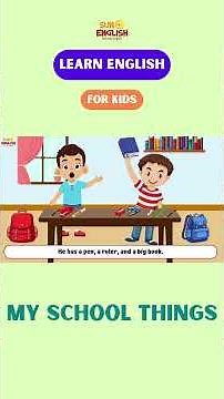 My School Things for Kids | School Bag, School Supplies Vocabulary | Easy English Listening Practice