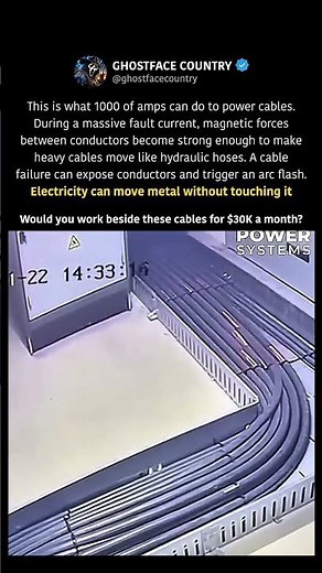 When 1,000s of Amps Move Power Cables #shorts