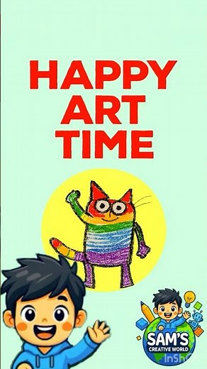 Draw a Rainbow Cat with Sam! 🌈🐱 | Fun & Easy Art for Kids”