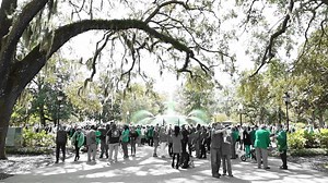 20K views · 853 reactions | The annual Greening of the Fountain Ceremony in Forsyth Park is tomorrow, Friday March 6! Join us for a live broadcast from the event around noon. ☘️ | Visit Savannah | Facebook