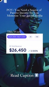 I made $26,450 in ONE week with just ONE of my social media monetization methods 🤯 I’m here to teach you how to do it too 🧠 Three ways I monetize my social media are by 1. Getting paid to post from various social media platforms. 2. Selling digital products 3. Securing HIGH PAYING brand deals I use all three of these methods because each are a form of passive income, BUT the best thing about it is they’re 100% profit🤯💰 So that $26,450 that you see is 100% mine no splits, no shipping things o