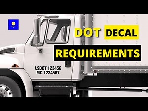 DOT Decal Requirements 🚚 💵 Requires All Interstate Motor Carriers To Display The USDOT Number.