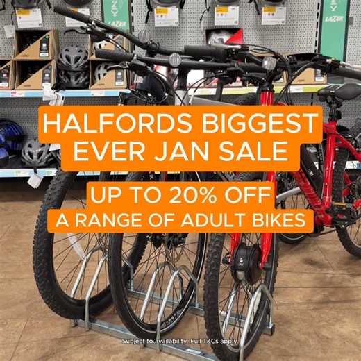 Whizz into the new year! ✨ Get up to 20% off a range of adult bikes 🚴‍♀️ | Halfords