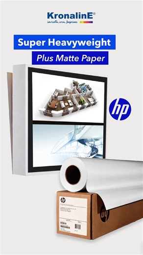 🖨️✨ HP Super Heavyweight Plus Matte Paper Cuando tus proyectos exigen presencia, precisión y estabilidad, este papel mate extra pesado es la elección ideal. Diseñado para lograr imágenes fotorrealistas con una superficie uniforme y sin ondulaciones, garantiza resultados profesionales desde la impresión hasta el montaje final. Su secado rápido y resistencia al agua permiten una manipulación inmediata, así como laminado sin complicaciones, ofreciendo impresiones duraderas. 🔹 Acabado mate de alta