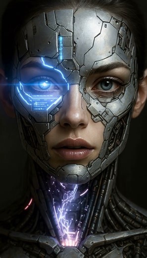 SINGULARITY. "Fusion of human and AI." #aiart #cyborg #humanoid #android #science