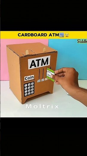 Cardboard ATM 🏧😲| wait for last look |#shorts