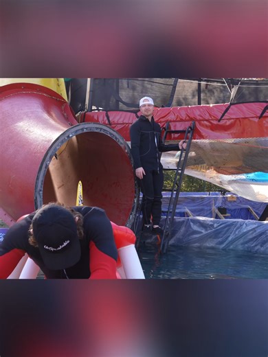 Epic Pool Day_ Inflatable Slide Chaos & Avoiding the Splash! | inflatable slide