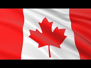 Flag of Canada waving in the wind - Flag animation - Motion background - 4K UHD