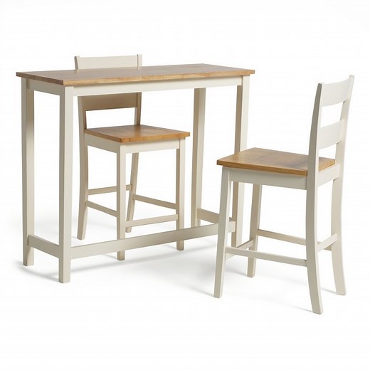 Buy Argos Home Chicago Oak White Bar Table & 2 Oak White Chairs | Space saving dining sets | Argos