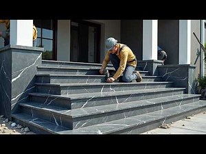 A Day in Exterior Granite Installation – Step by Step Technical Procedure, Complete Porch Steps