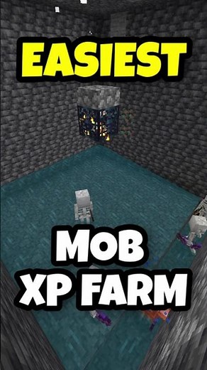 EASIEST MOB SPAWNER XP FARM Skeleton/Zombie Minecraft Bedrock | 26.2/1.21+