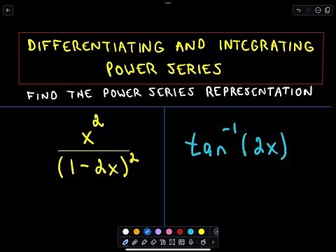 Differentiating and Integrating Power Series