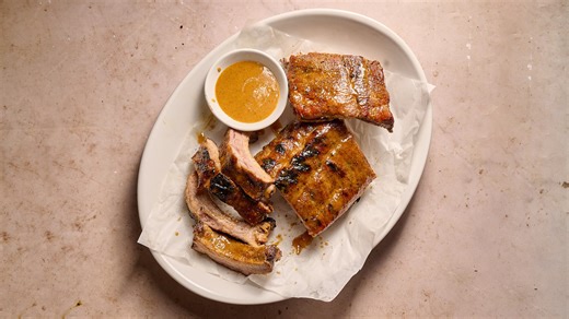 Baby Back Ribs With Honey Mustard BBQ Sauce Recipe - Tasting Table