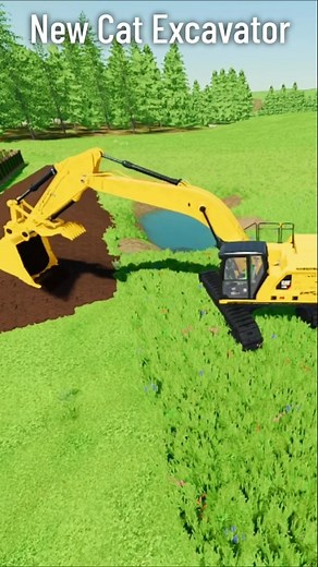 Digging a NEW Pond | PT 2. #fs22 #farmsim #farmingsimulator22 #4u #viral #gaming #fyp #foryou #satisfying #excavating #4u #pond #fs22mods