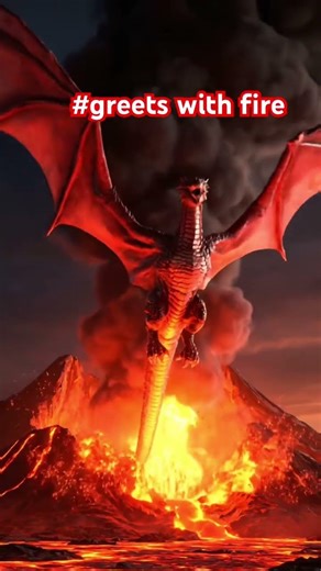 #A dragon swept over the town at dusk