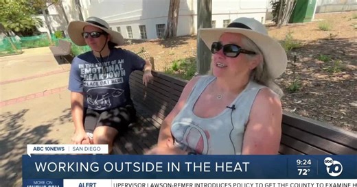 People working outside cope with the heat throughout San Diego