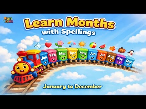 Learn Months with Spellings | January to December Song
