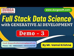 FULL STACK DATA SCIENCE with GENERATIVE AI DEVELOPMENT tutorials || Demo - 3 || by Mr. Vamsi Krishna