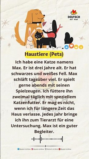 Deutsch lesen lernen – Leichte Texte für Anfänger A1 -A2 #DeutschA1 #LesenLernen #DeutschFürAnfänger