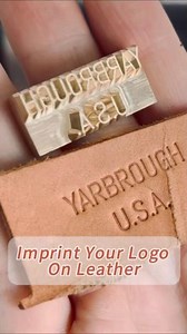 Imprint Custom Logo On leather #leathercraft #brassstamp #leather stamping