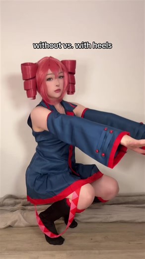 after very popular demand another with vs without heels vid :0 #kasaneteto #vocaloid #hatsunemiku #cosplay