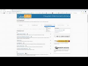 Database quick run through for libguide