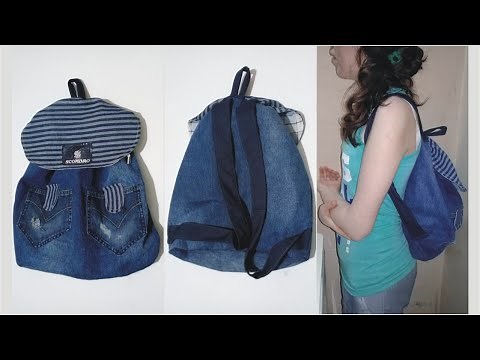 DIY Mochila Artesanal de Jeans Reciclado