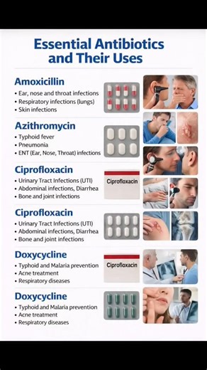 Essential Antibiotics and Their Uses | Complete Medical Guide 👉