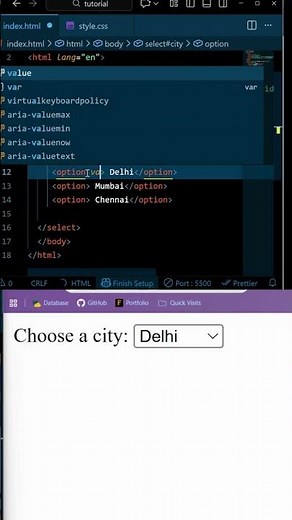 Perfect Dropdown List #webdevelopment #html #tutorial