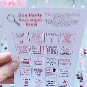Hen Party Scavenger Hunt Game - Scavenger Hunt Bingo, Hen Night Games, Hen Party Game, Ready Made Game (24 Cards Included) - Etsy UK