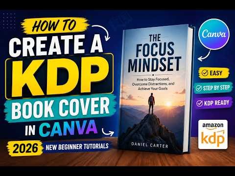 How To Create A KDP Book Cover In Canva 2026 | Beginner Tutorial