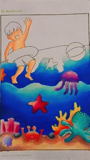 Part 3 🎨 Mewarnai Hewan Laut Lucu! Gurita & Ubur-Ubur Jadi Gemes 🐙🌊 #mewarnai #warnahasna #art