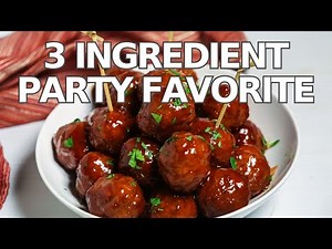 The Easiest Appetizer Ever | Crockpot BBQ Grape Jelly Meatballs