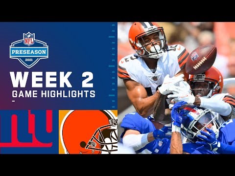 New York Giants vs. Cleveland Browns | Preseason Week 2 2021 NFL Game Highlights