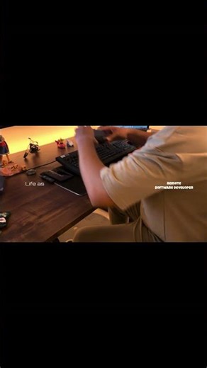 My life as remote software developer #relatable #softwaredeveloper #corporate #desksetup