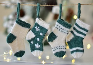 PATTERN of Knitted Christmas Ornaments, Mini Stockings - Etsy