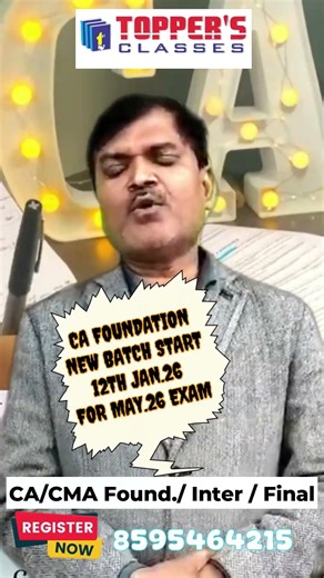 CA Foundation New Batch 🔥Best Faculty | Latest Syllabus | Full Guidance Enroll Now – Limited Seats 🚀