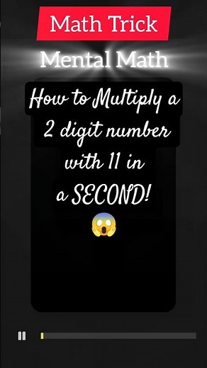 How to Multiply by 11 Instantly! 🔥 Easy #mathtrick #mathhacks #mathforkids