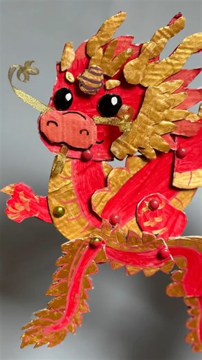 This dragon actually moves 🐉 #adorablecrafts