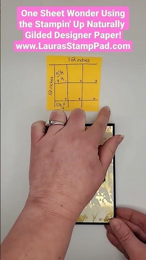 One Sheet Wonder Card Using Stampin' Up! Naturally Gilded Paper #onesheetwonder - Laura's Stamp Pad